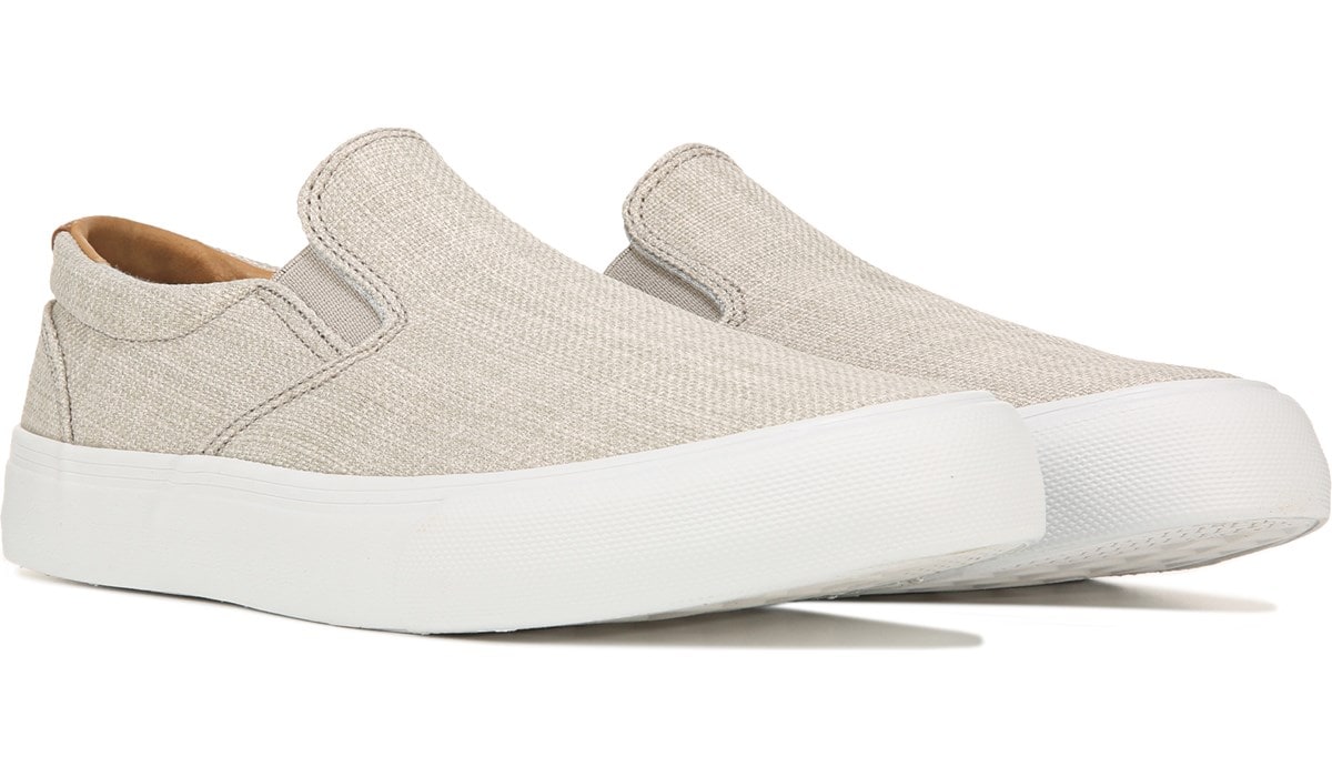 beige athletic shoes